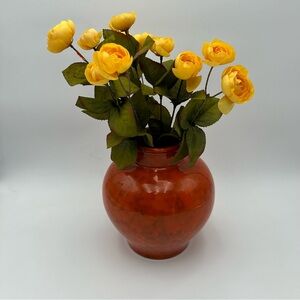 Vintage Orange Ceramic Vase